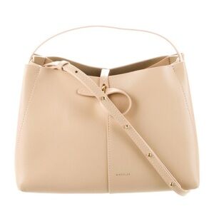 WANDLER leather top handle bag